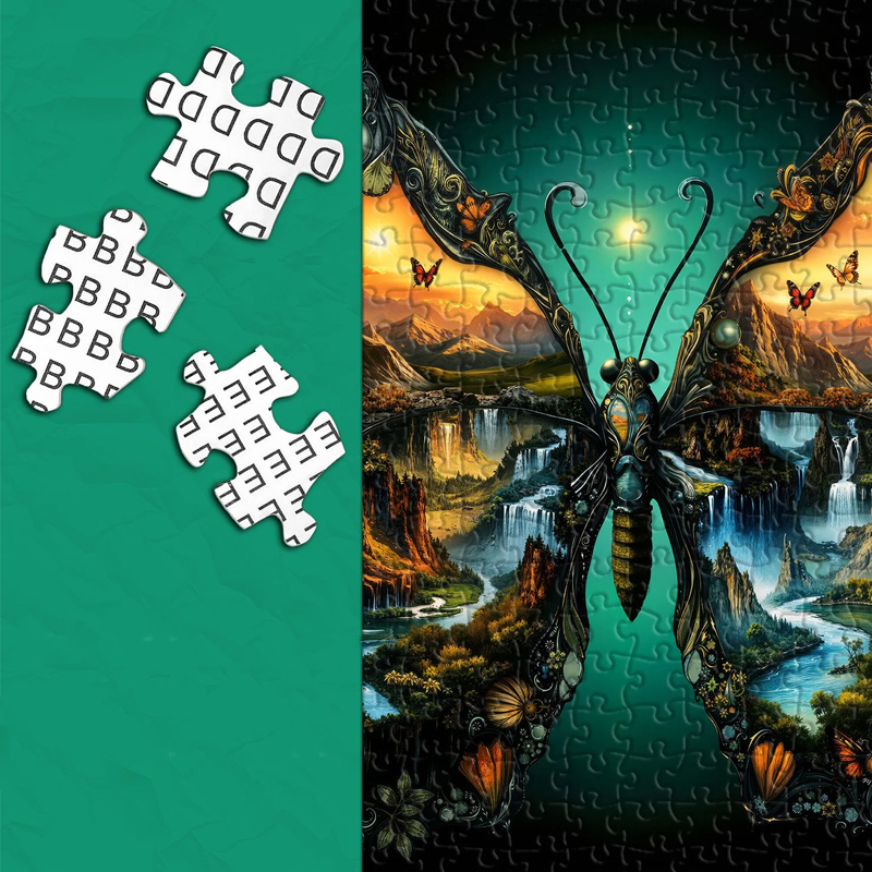 Wings of Landscapes Jigsaw Puzzle Birthday Gifts for Kids Gift Idea for Cartoon Lovers