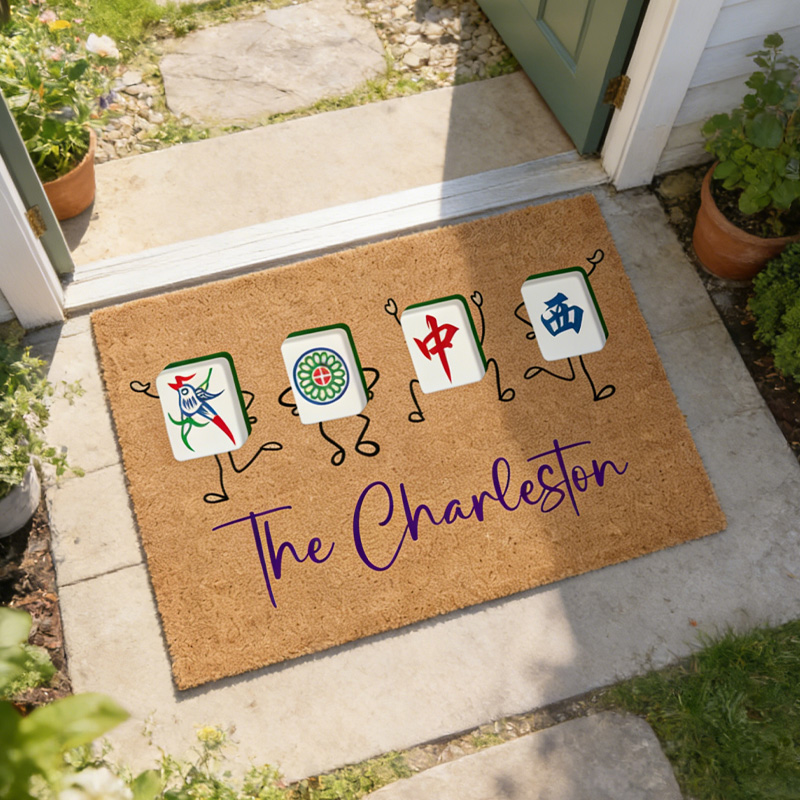 Mahjong Charleston Mahjong Tiles Mahj House Decor Mahjong Outdoor Mat Housewarming Gift Mahjong Lover Player Gamer Gift