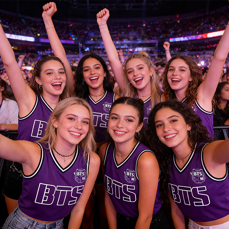 Personalized Basketball Jersey K-Pop Basketball Tank Top World Tour 2026 Concert Jersey for ARMY