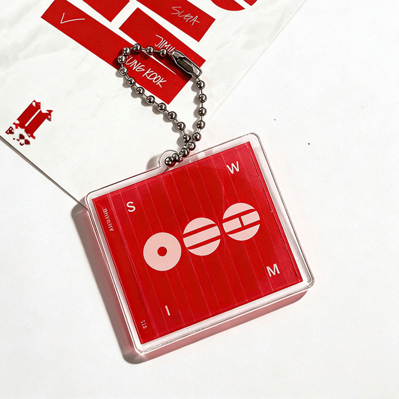 Personalized K-pop Mini CD Album Keychain 2026 World Tour Keyring for Army