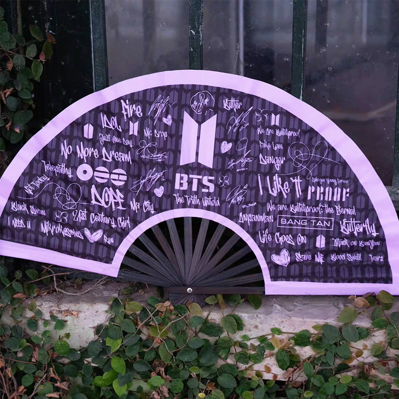 BTS Hand Fan Kpop World Tour Members Names Reusable Gift Hand Fan Kpop Fans Hand Fan