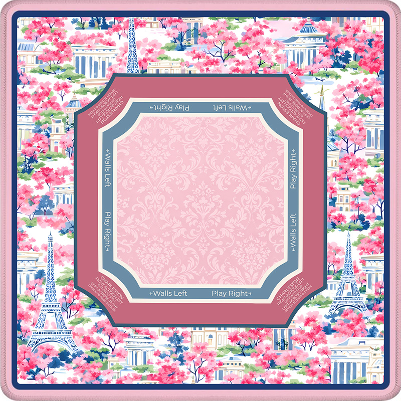 Paris Conservatory Mahjong Mat Waterproof Non Slip Elegant Table Protector Gift Mahjong Mat Mahjong Lovers Gifts