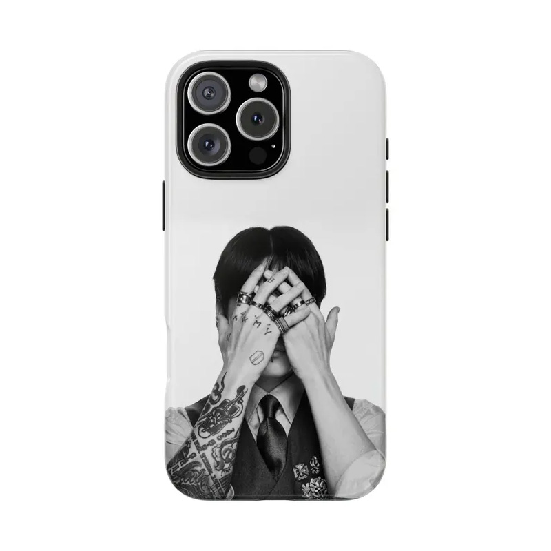 Vintage Kpop World iPhone Case Retro Black & White Aesthetic Case Album Fan Gift