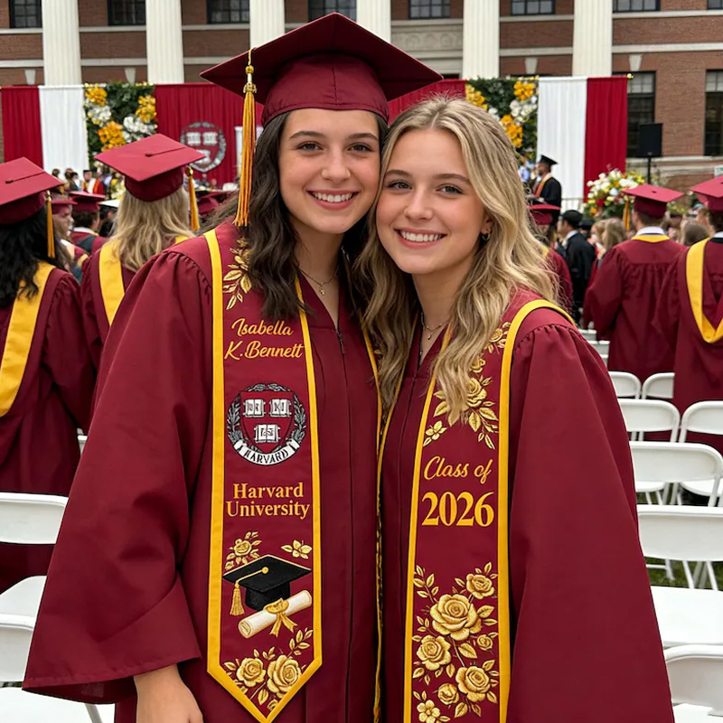 Personalized Graduation Stole Class of 2026 Custom Logo&Name Graduation Sash