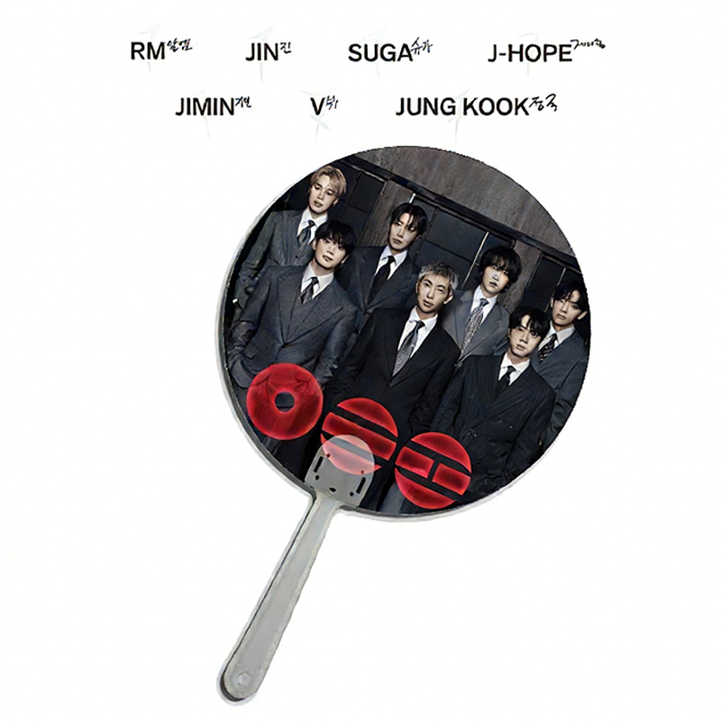 Personalized K-Pop Group Member Image Hand Fan, Custom Portable Fan for Concert and Fan Meeting