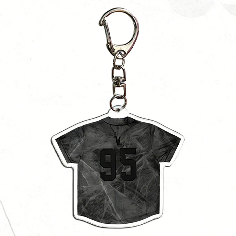 Personalized K-Pop Member Jersey Keychain for Concert and Fan Events