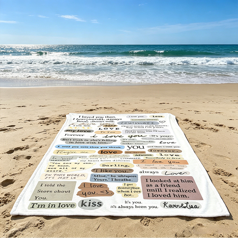 Personalized Couple Journal Throw Blanket with Names Valentine Gift Gift for Husband Gift For Wife