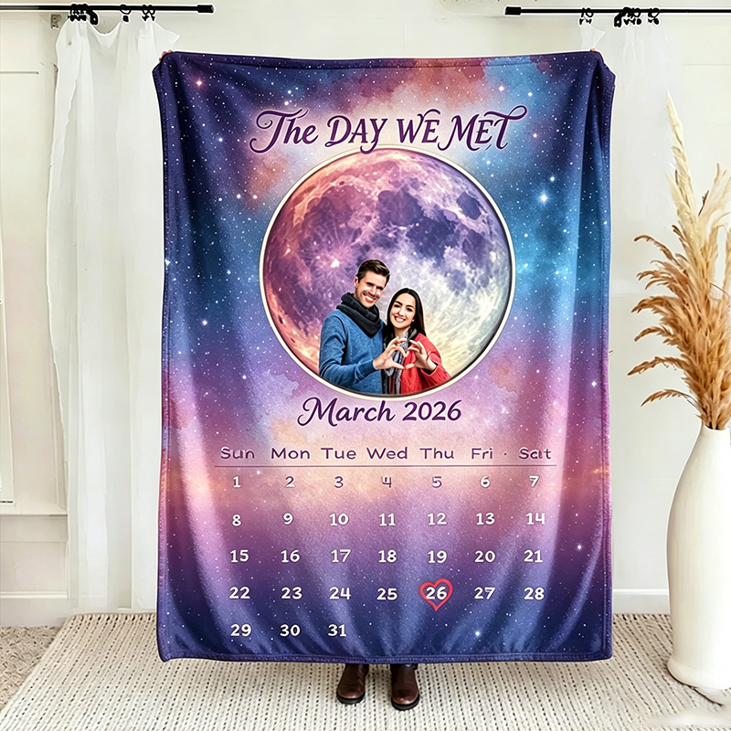 Personalized Couple Building Block Blanket Couple Photo Blanket Custom Name Throw Blanket
