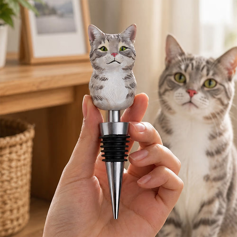 Personalized 3D Family Bobblehead Portrait Photo Bottle Opener Bottle Stopper Anniversary Father's Day Birthday Gift for Drinking Enthusiasts