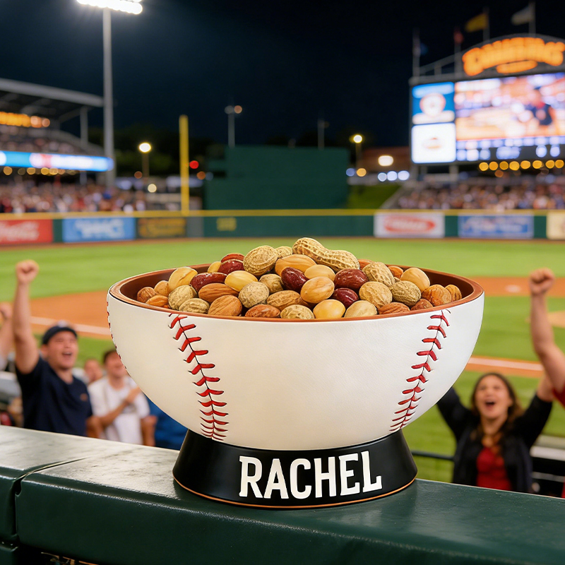 Personalized 3D Printed Baseball Snack Bowl Baseball Party Snack Bowl for Game Day Fans