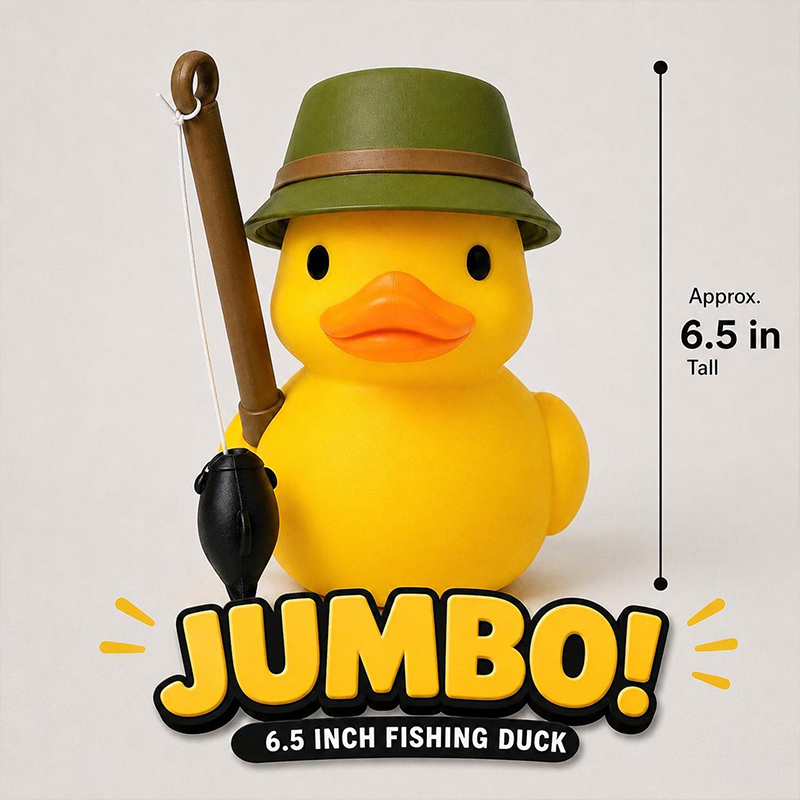 Personalized Fisher Duck Novelty Country Vibe Duck Outdoor Adventure Duck Gift for Fishing Lover Collectible Dad Gift