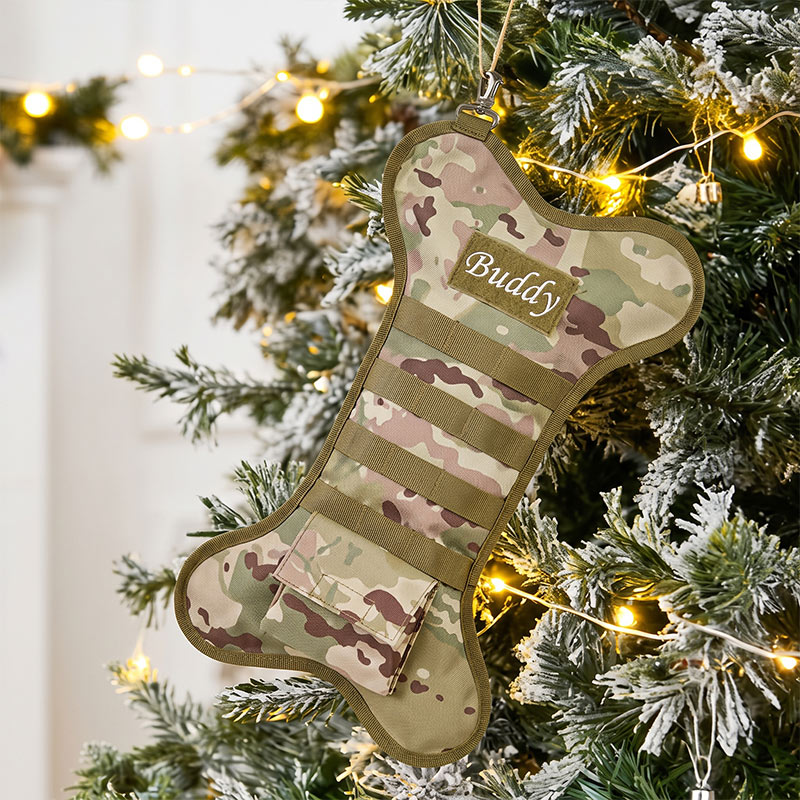 Personalized Tactical Christmas Stockings for Dad Grandpa Custom Camouflage Christmas Stockings Name Christmas Stockings Dog Stockings Gifts for Soldiers Veterans