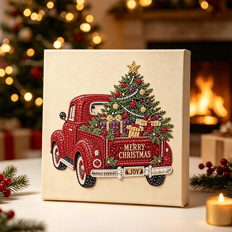 Personalized DIY Pearl Diamond Painting Kit Christmas Kitchen Scene Adults Beginners Craft Christmas Gift for Family