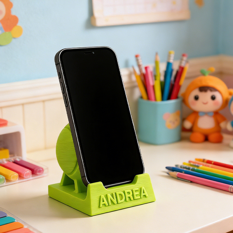 Personalized Tennis Ball 3D-Printed Phone Stand with Custom Name for Tennis Enthusiasts 