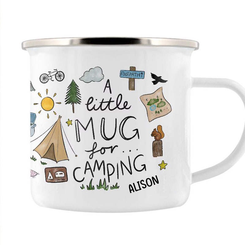 Personalized a Little Mug for Camping Custom Camp Mugs Adventure Mountain Mugs Gift for Kid Outdoor Enthusiasts