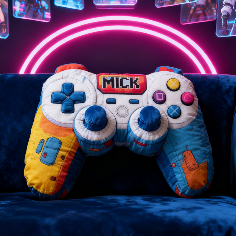 Personalized Graphic 3D Print Game Controller Pillow Custom Boy Gamer Lover Pillow Gift for Game Geek