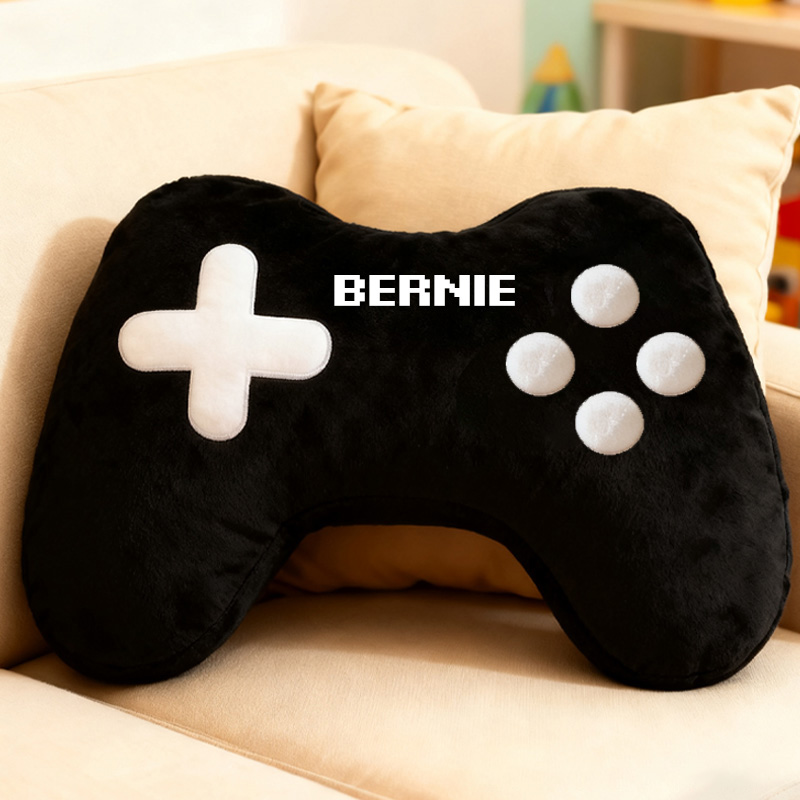 Personalized Game Controller Pillow Gamer Decor Gaming Room Cushion Geek Gift for Kids & Teens Perfect Christmas Gift