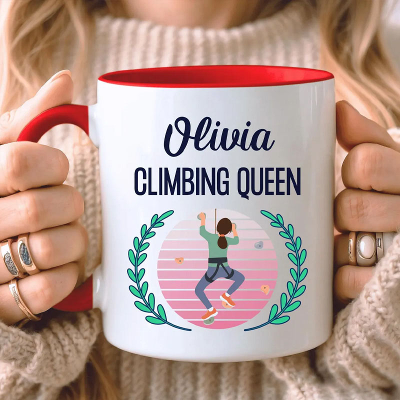 Personalised Climbing Mug Climbing Gift for Her Custom Gift for Climber Bouldering Gift for Outdoor Adventure Lover