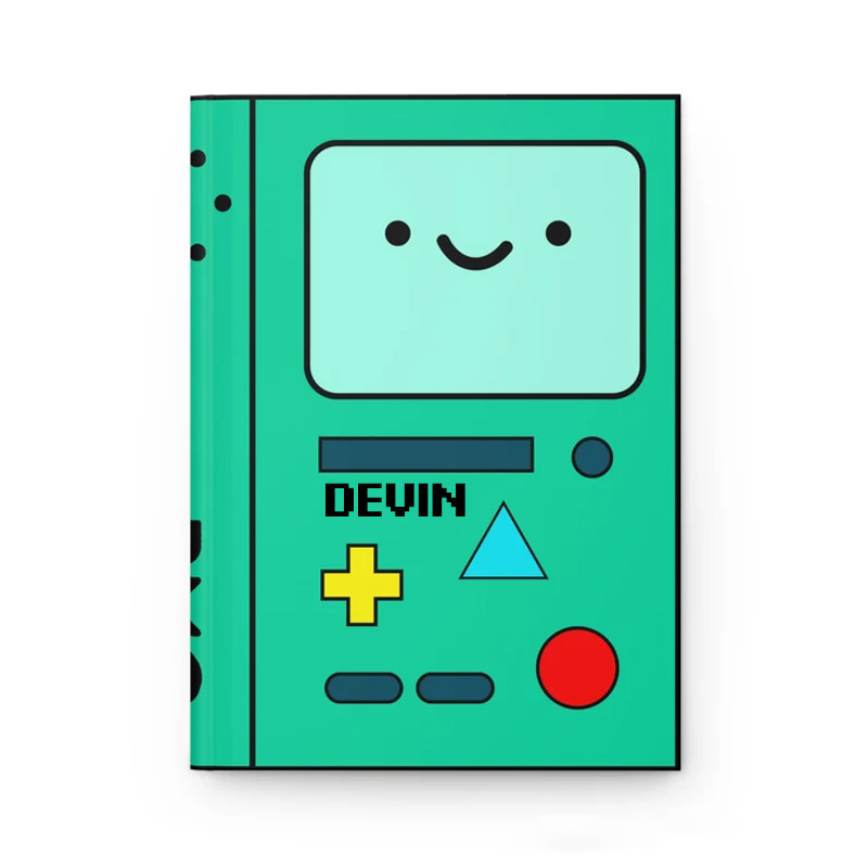 Personalized Adventure Game Journal Cartoon Fan Gifts Custom Kid Gamer Notebook Game Geek Lover Gift