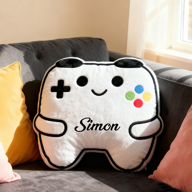 Personalized Game Controller Pillow Gamer Gifts for Kid Teen Boys Gaming Room Decor Gift for Gamers Enthusiasts