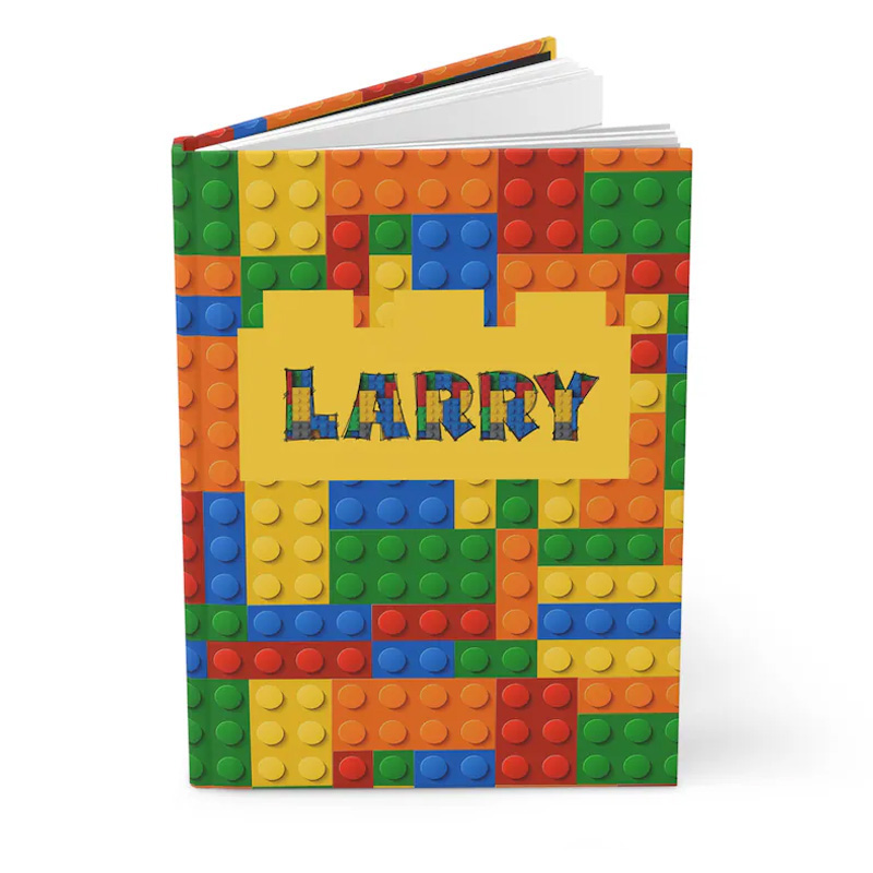 Personalized Building Block Notebook Kids Hardcover Journal Building Block Toy Enthusiasts Kid Gift