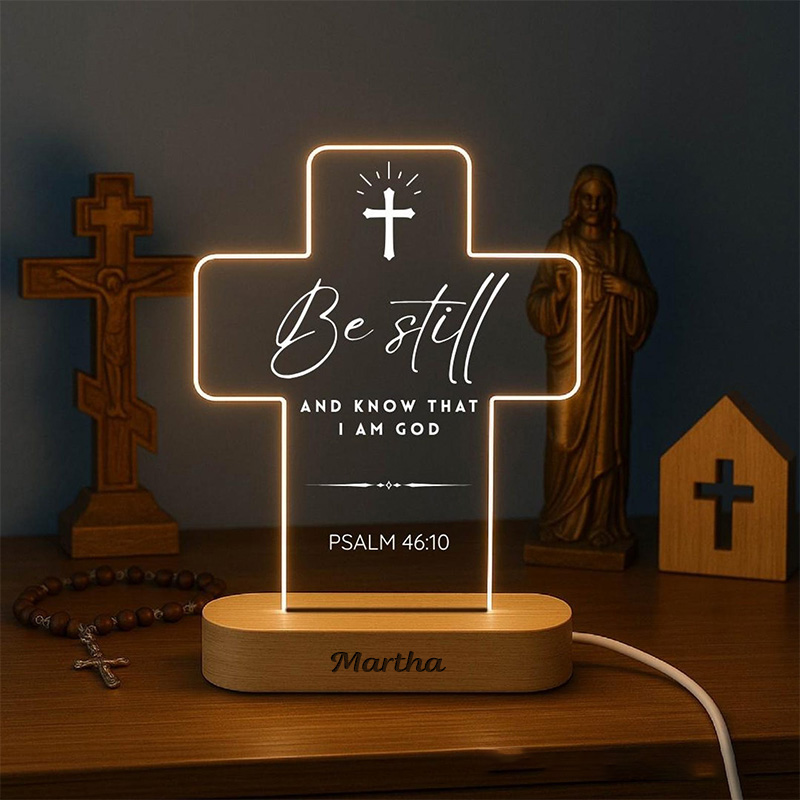 Personalized God Knew My Heart Needed You LED Night Light with Name & Date Heart Shaped Lamp Valentines Day Gift Anniversary Gift for Couple