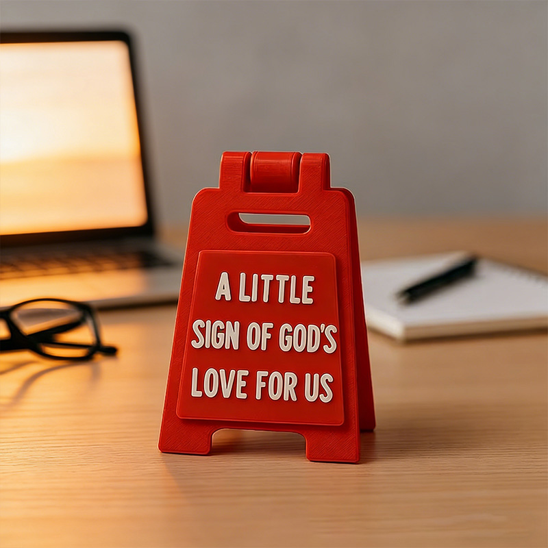 Personalized A Little Sign of God's Love for Us Mini Love Sign with Custom Text and Names Multiple Colors Available 3D Printed Decor Valentines Gift