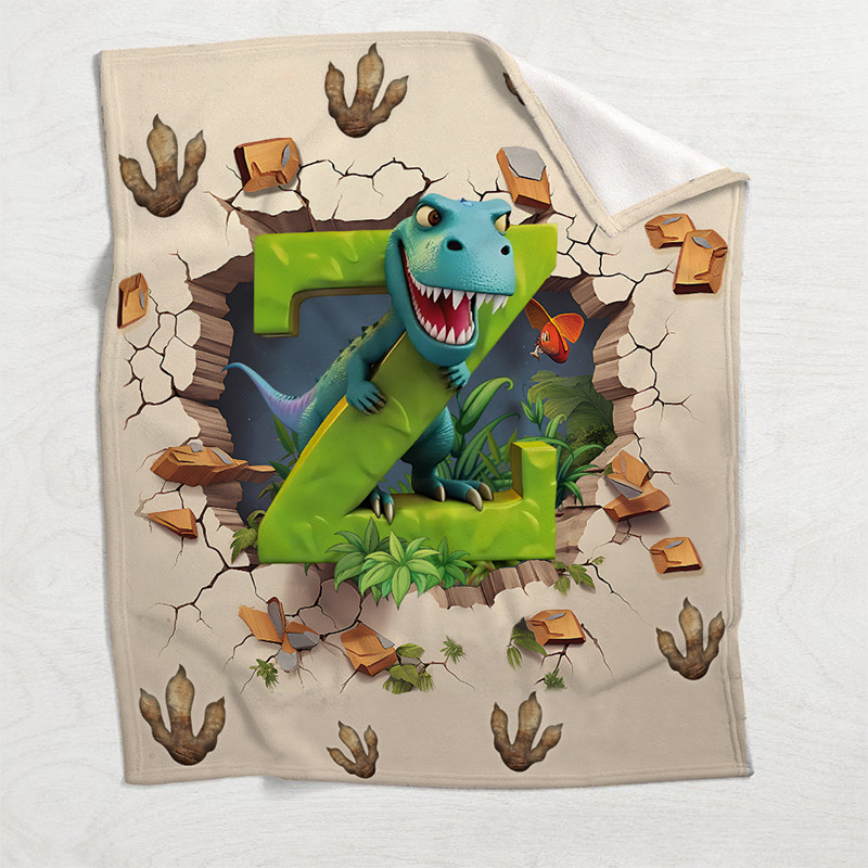 Personalized Love Dinosaurs Kid Blanket Birthday Gift for Kids