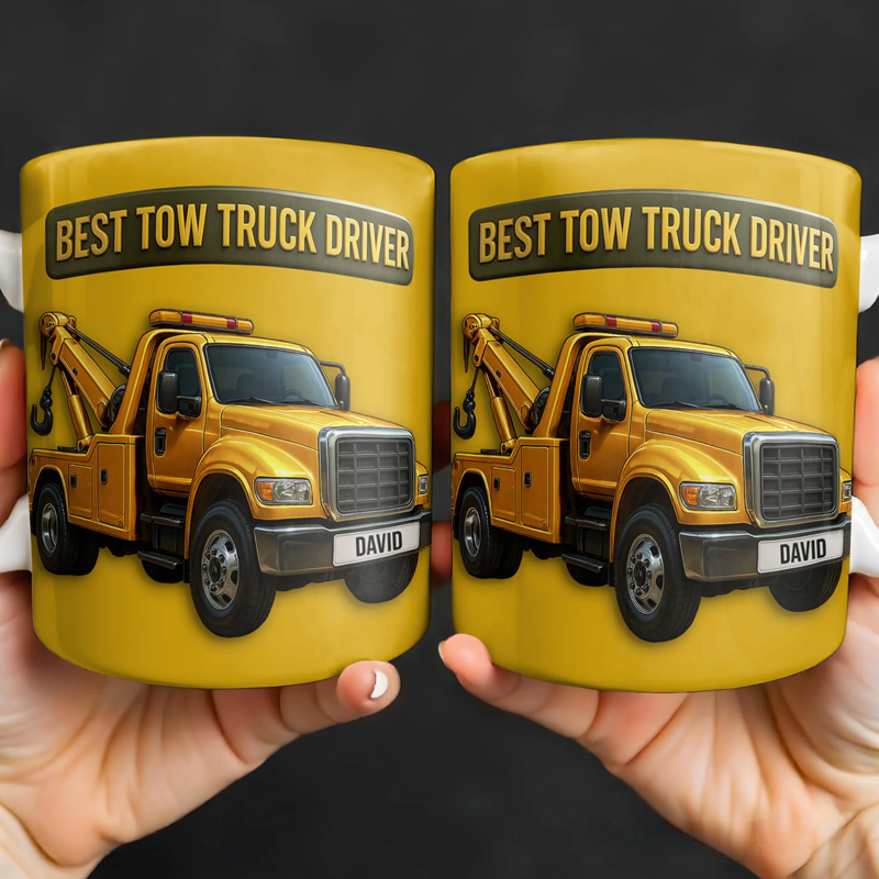Personalized Kids Coffee Mug Best Tow Truck Lovers Christmas Gifts