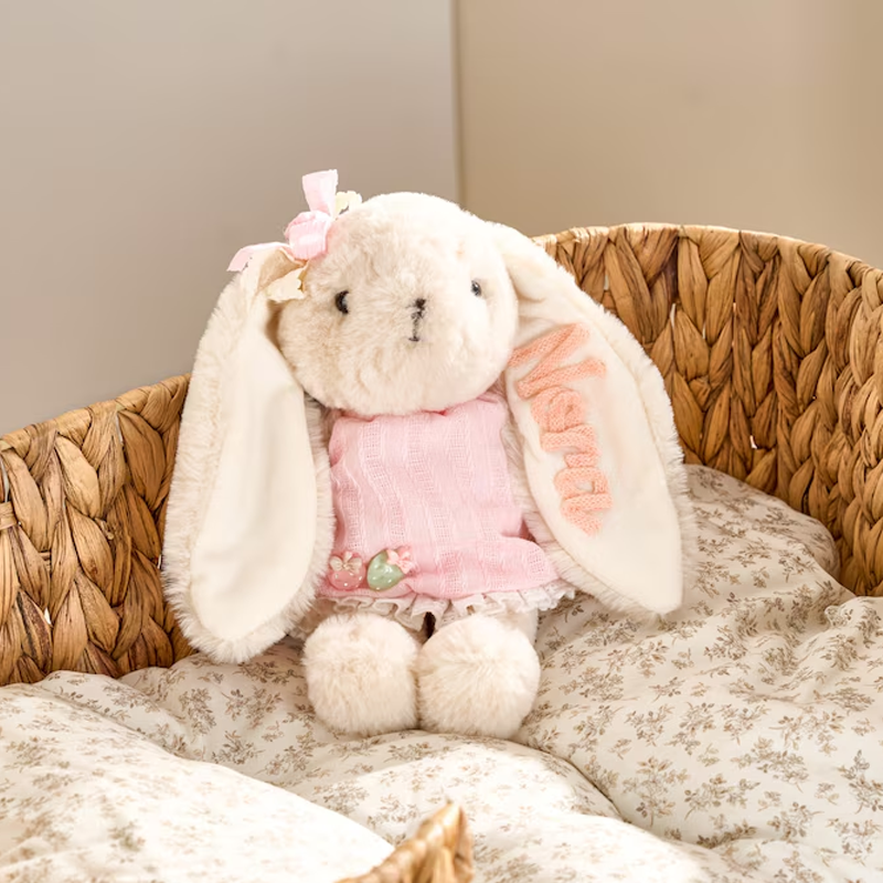 Personalized Name Easter Bunny Plushies Easter Gifts Plush Bunny with Name Easter Gift for Boys Girls
