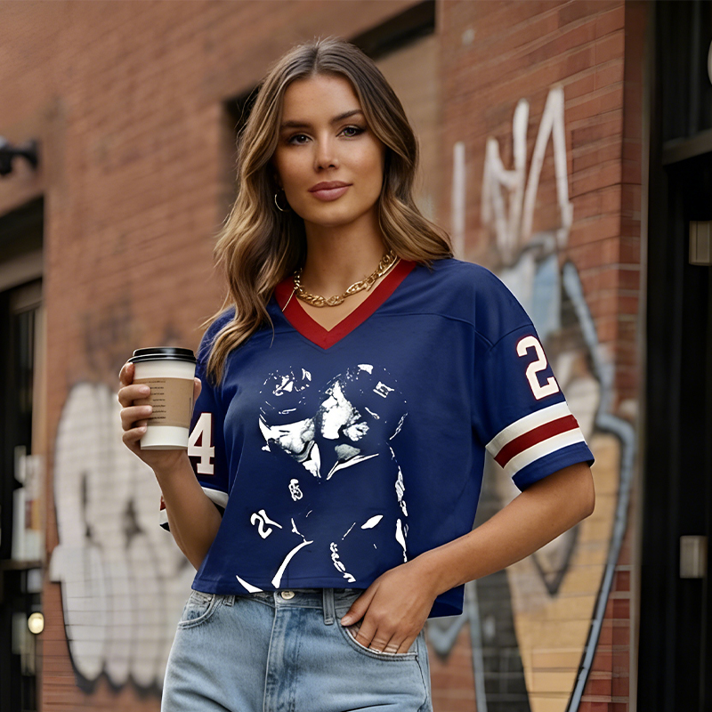 Personalized Women's Hockey Crop Jersey with Stylish Player Image and Custom Details