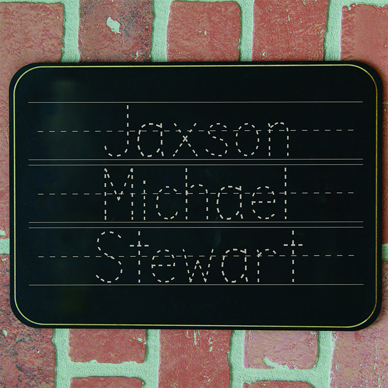 Personalized Name Tracing Chalkboard for Kids Custom 3 Line Design Reusable Learning Tool for Handwriting Practice