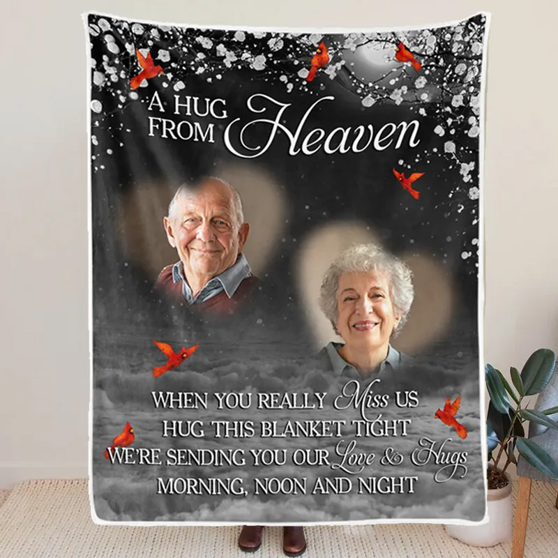 Personalized Photo Blanket Custom Christmas Memorial Sympathy Gifts for Loss of Loved One Your Love Will Always Be Our Guide