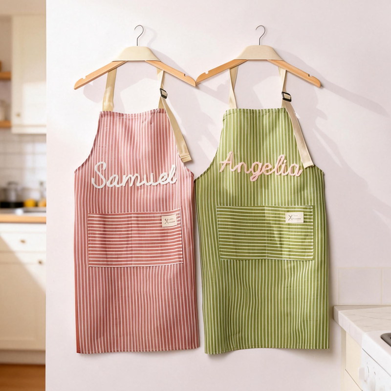 Personalized Cooking Apron with Pocket Custom Apron Kitchen Apron Gift for Mom Gift for Her Gift for Cooking