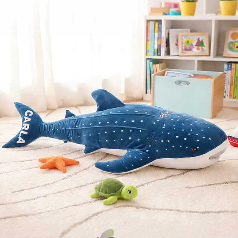 Personalized Whale Shark Plush Toy for Kids Custom Name Ultra-Soft 3 Sizes for Snuggly Ecofriendly Recycled Polyfill Stuffed Animal Stuffies Toy Children  Large Ocean Marine Coastal