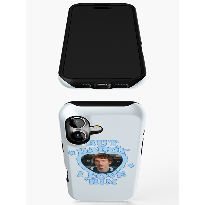 Personalized "But Daddy I Love Him" Hockey Heart Phone Case for Ice Hockey Fandom & Romance Lovers
