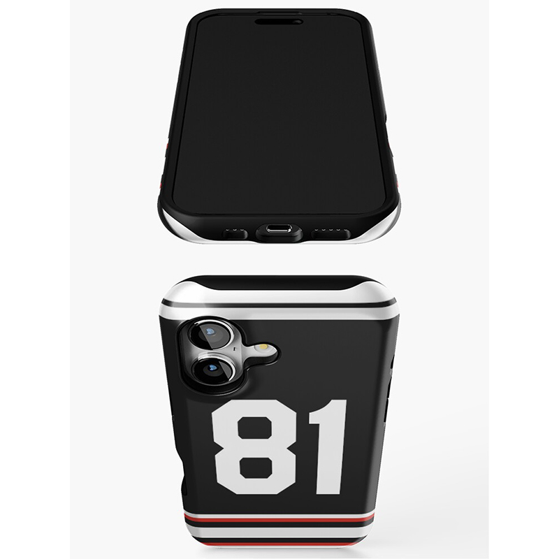 Personalized Ice Hockey Jersey #81 Phone Case Gift for Ice Hockey Enthusiasts and HR Fans