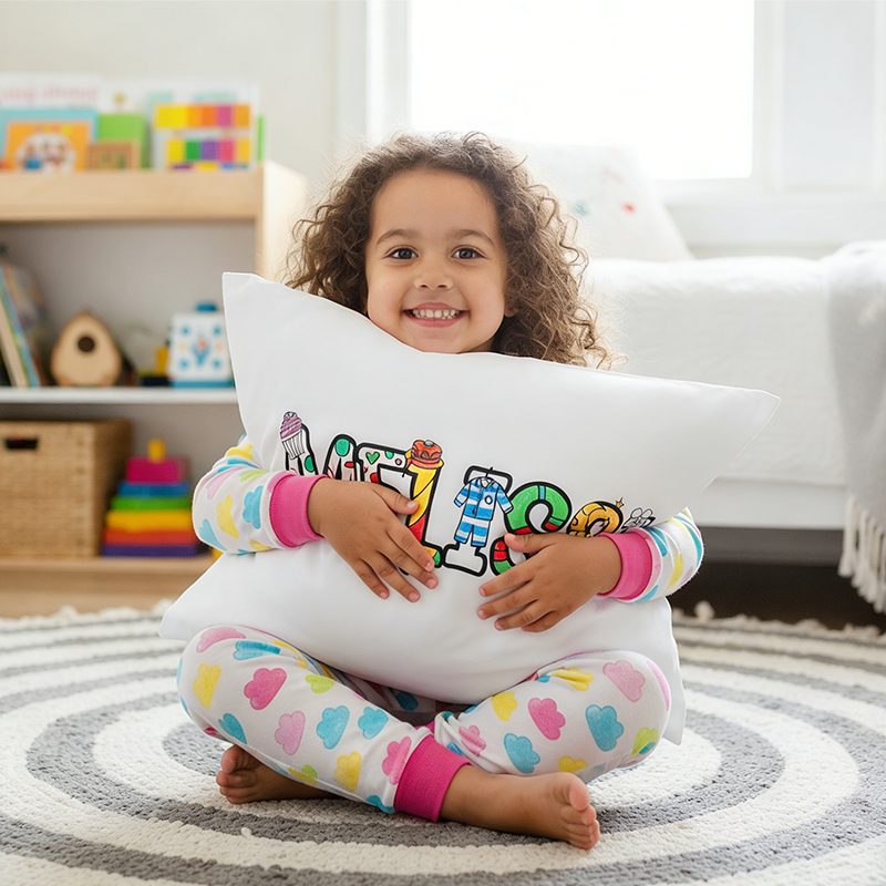 Personalized DIY Doodle Pillowcase for Kids Custom Name & Design Creative Gift for Parties and Fun Activities
