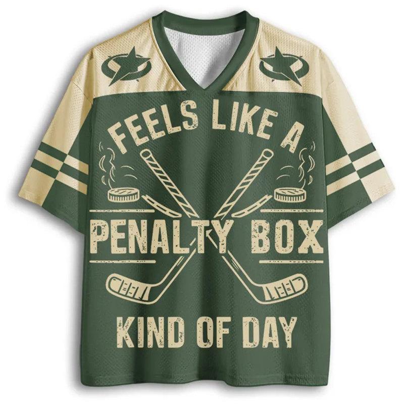 Personalized "Feels Like A Penalty Box" Hockey Mesh Jersey Custom Name and Number for Ice Hockey Fans