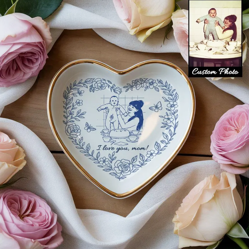 Personalized Photo Ring Dish Personalized Portrait Ceramic Pet Photo Gift Pet Lover Gift