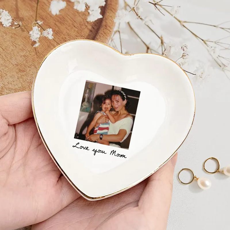 Personalized Photo Ring Dish Personalized Portrait Ceramic with Picture Birthday Gift