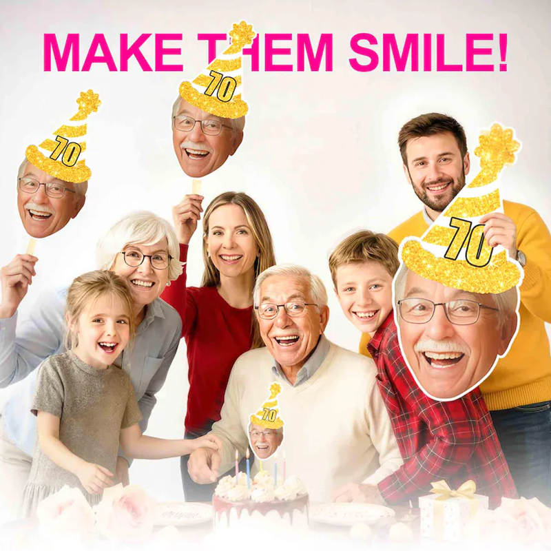 Personalized Face On A Stick Big Head Cutouts Fat Head Face Sign Birthday Photo Party Prop Graduation 