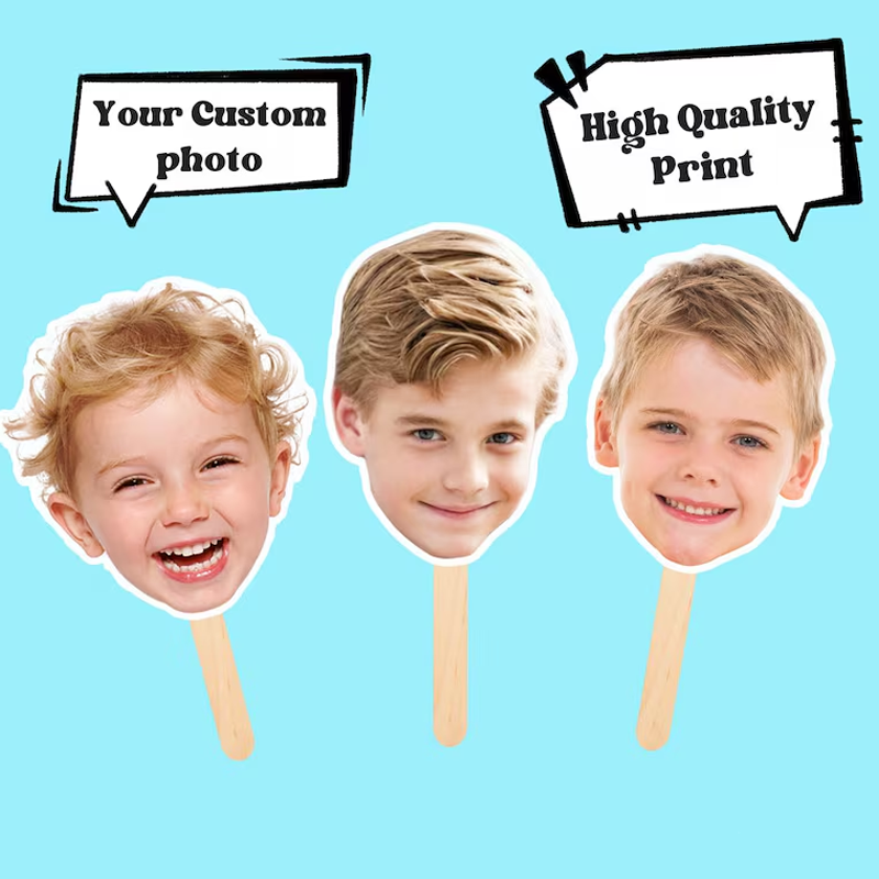 Personalized Face on a Stick Big Head Cutouts Birthday Photobooth Face on a Stick Funny Party Face Custom Birthday Face on a Stick Pet Face on a Stick