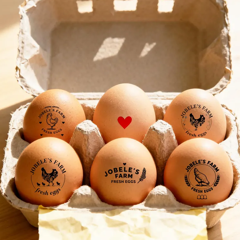 Personalized Egg Stamp Custom Chicken Egg Stamp for Farm Fresh Eggs Mini Rubber Stamp Cute Coop Gift for Homesteaders Easter Egg Stamp