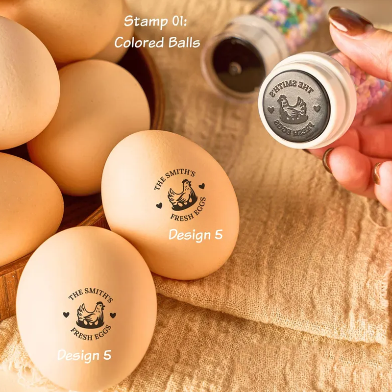 Personalized Egg Stamp Personalised Eggs Stamp Chicken Coop Gifts for Farmer Name Stamp Chicken Egg Stamp Egg Stamp for Farmer