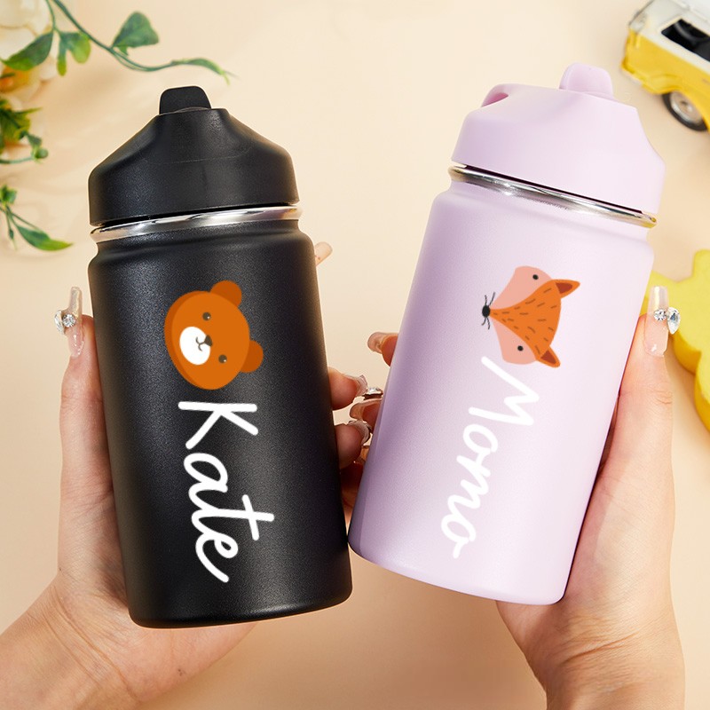 Personalized Kid Water Bottle Engraved Name Cup Gift for Kids Back to School Gifts for Kids