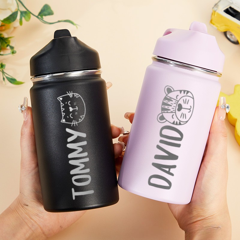 Personalized Kids Water Bottle School Water Bottle Tumbler for Kids Water Bottles for Boys Girls Toddler Kids Gifts Back to School Gifts