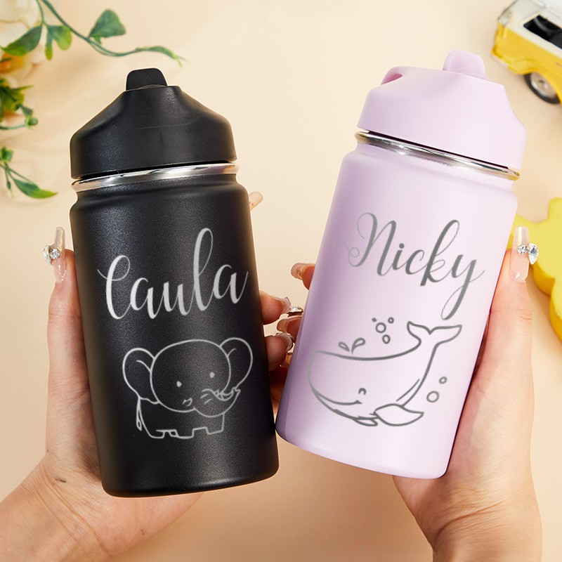 Personalized Kids Water Tumbler Stainless Steel Drinking Tumbler Preschool Bottle Tumbler for Boys and Girls Back to School Gifts