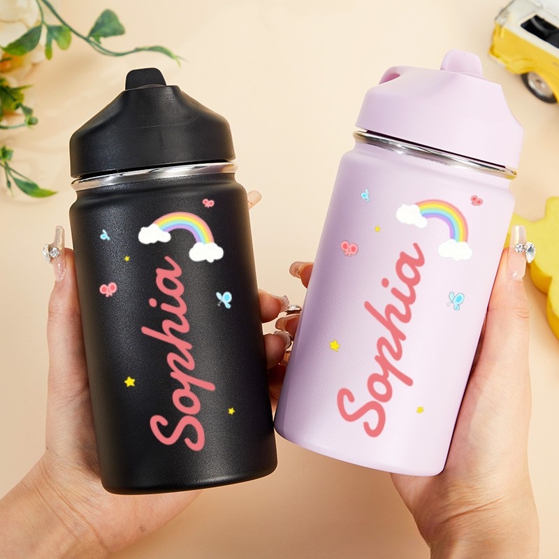 Personalized Kids Water Bottle School Water Bottle Tumbler for Kids Water Bottles for Boys Girls Toddler Kids Gifts Back to School Gift