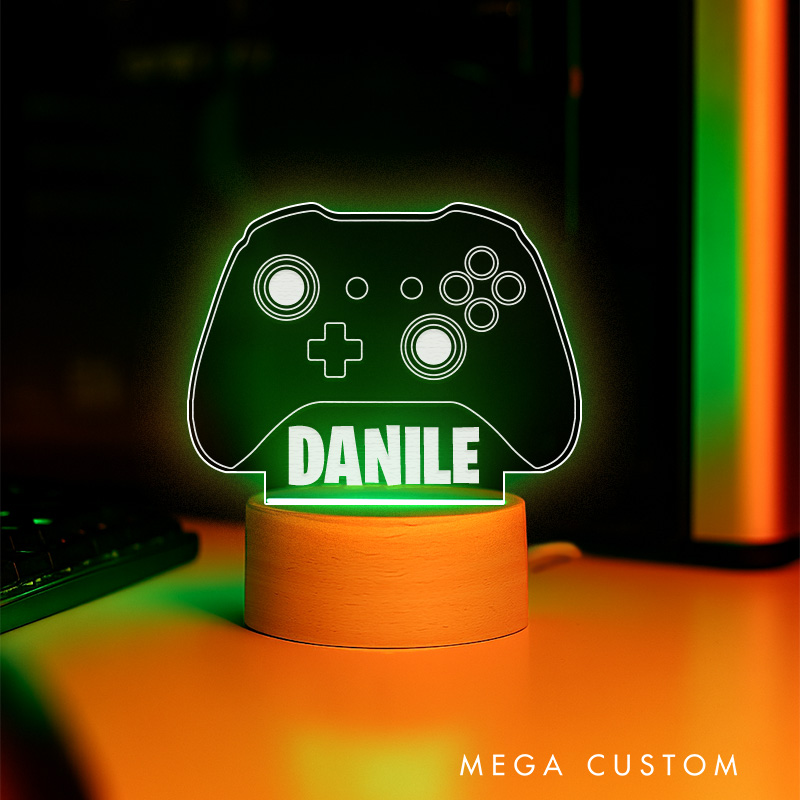 Personalized Controller Gamertag Light Sign Gamer Tag Night Light Streamer Light Sign for Him Geek Gamer Lover Gaming Name Sign Decor